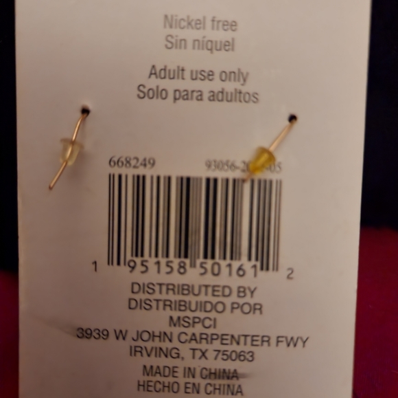 NEW Day of the Dead Earrings ,black/ red. - Picture 3 of 3